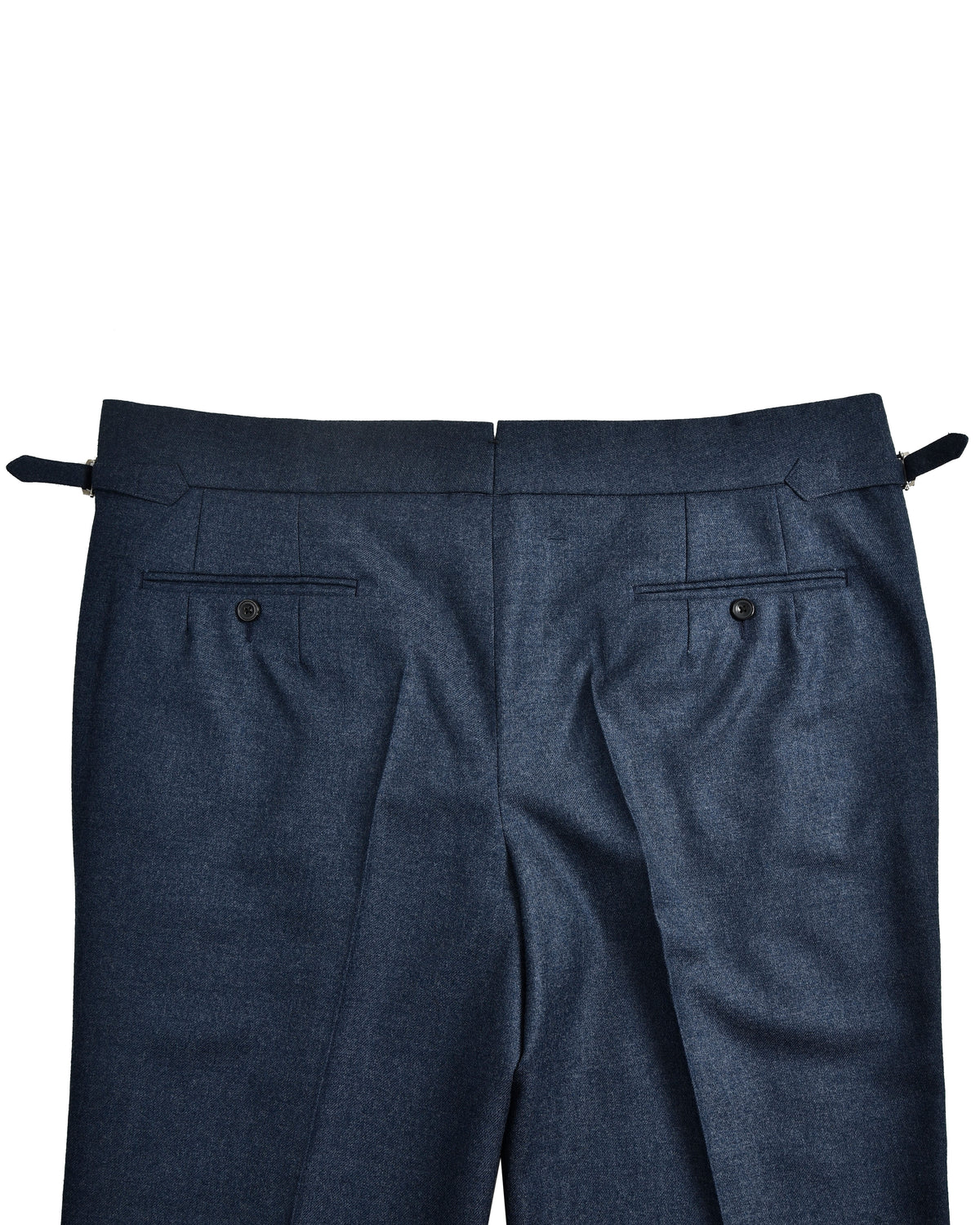 Dugdale Navy Blue Wool Flannel Dress Pant - 6