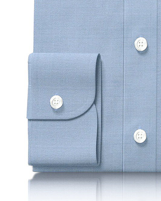 EThomas Light Blue Wool Shirt - 3