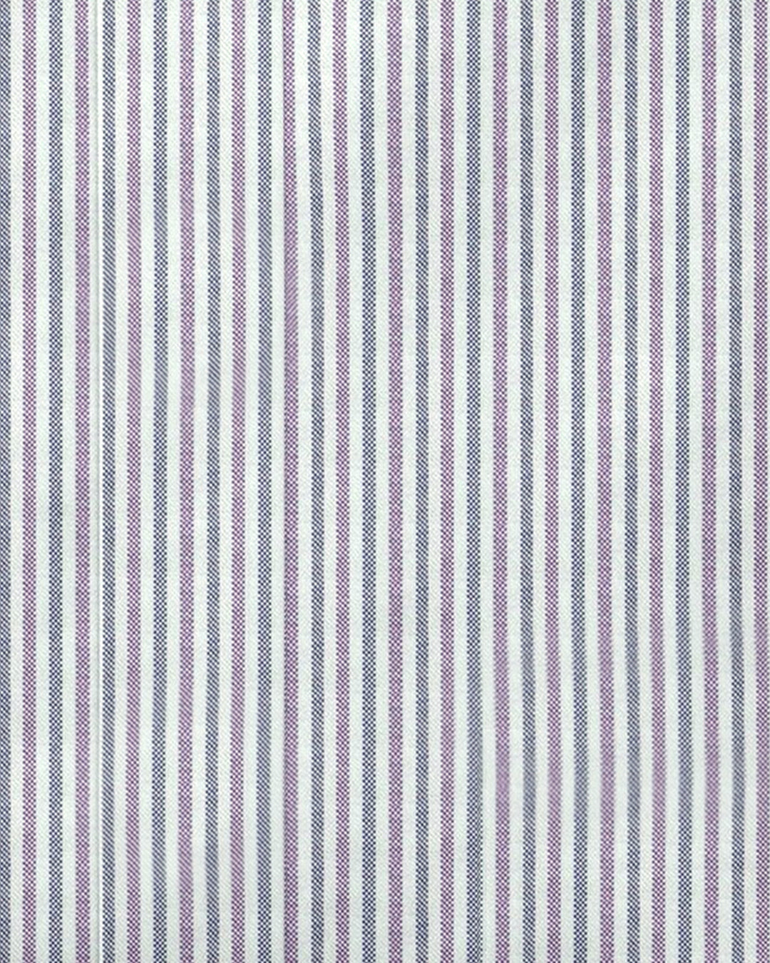 Shades of Purple Stripes Oxford Shirt - 4