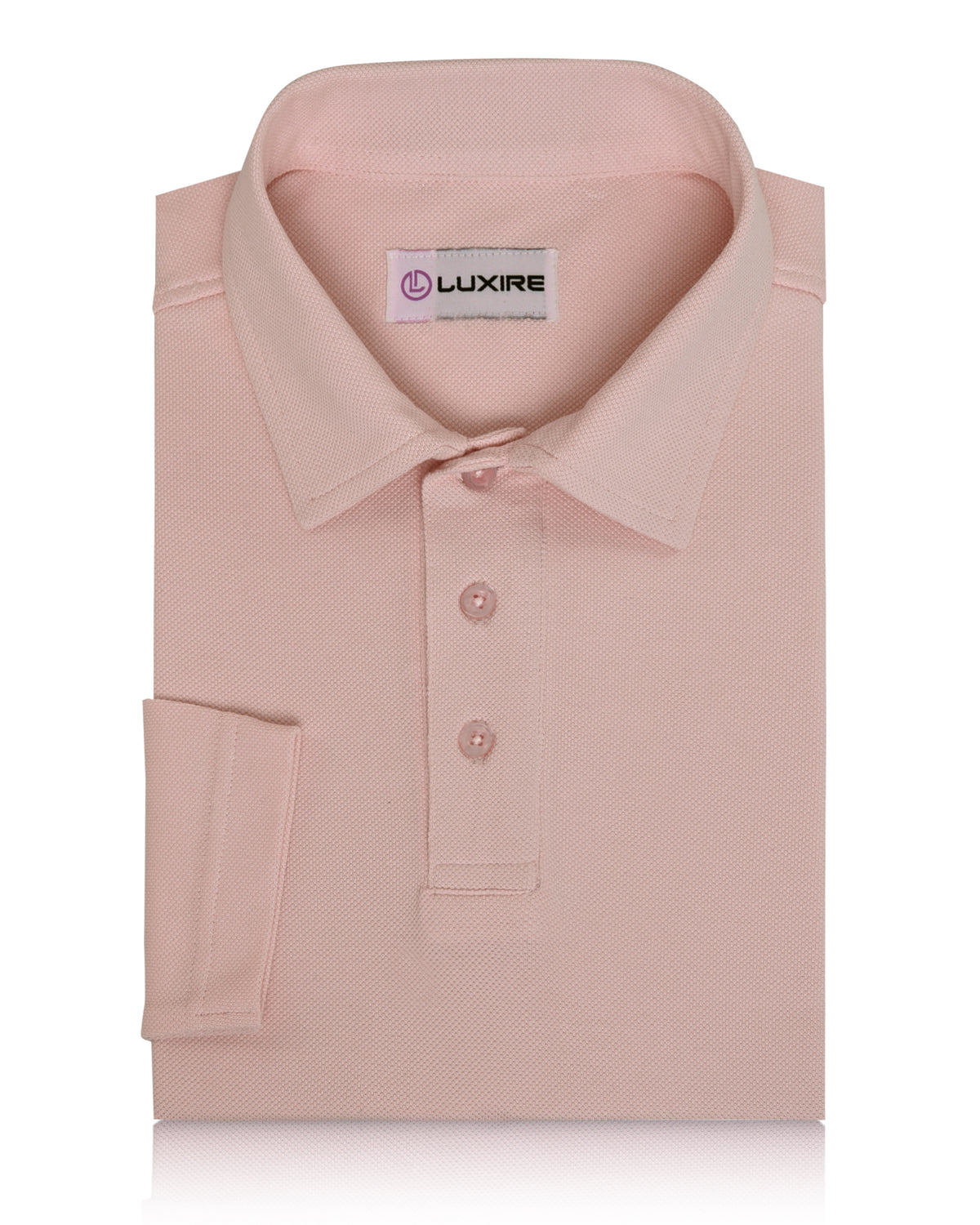 EZS Aria Pink Long Sleeve Polo - 3
