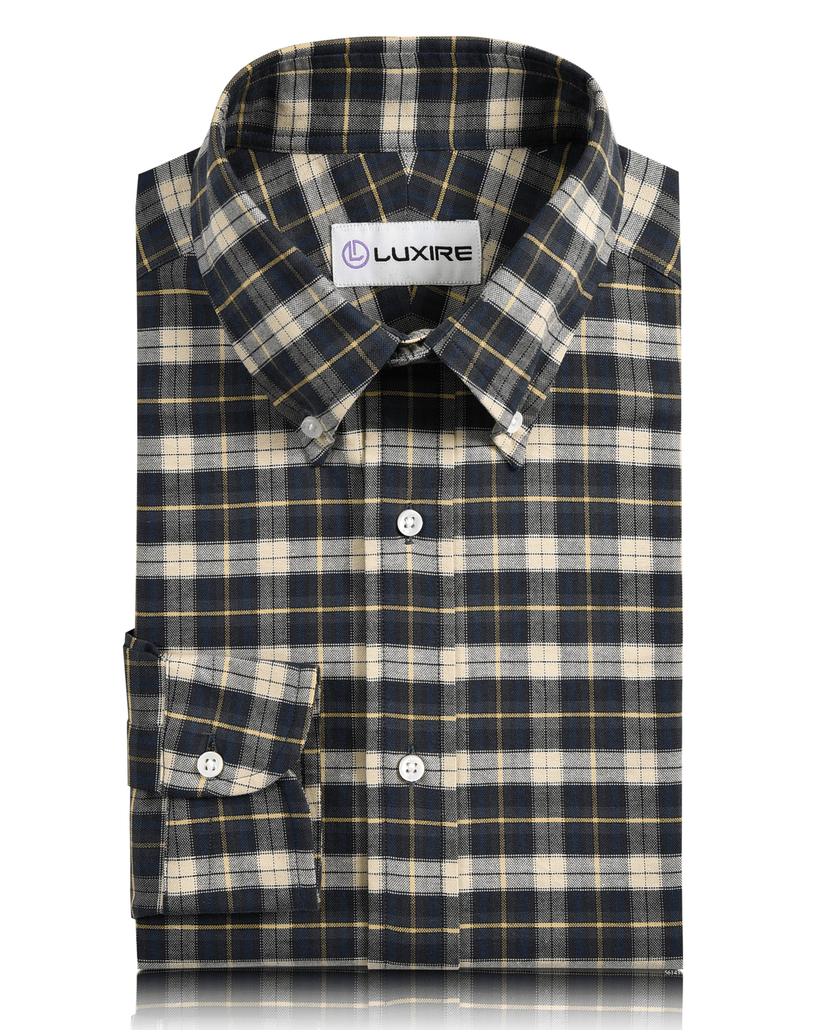 Bottle Green Navy Cream Tartan Checks Shirt - 1