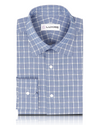 Navy Blue with White Grid Shirt