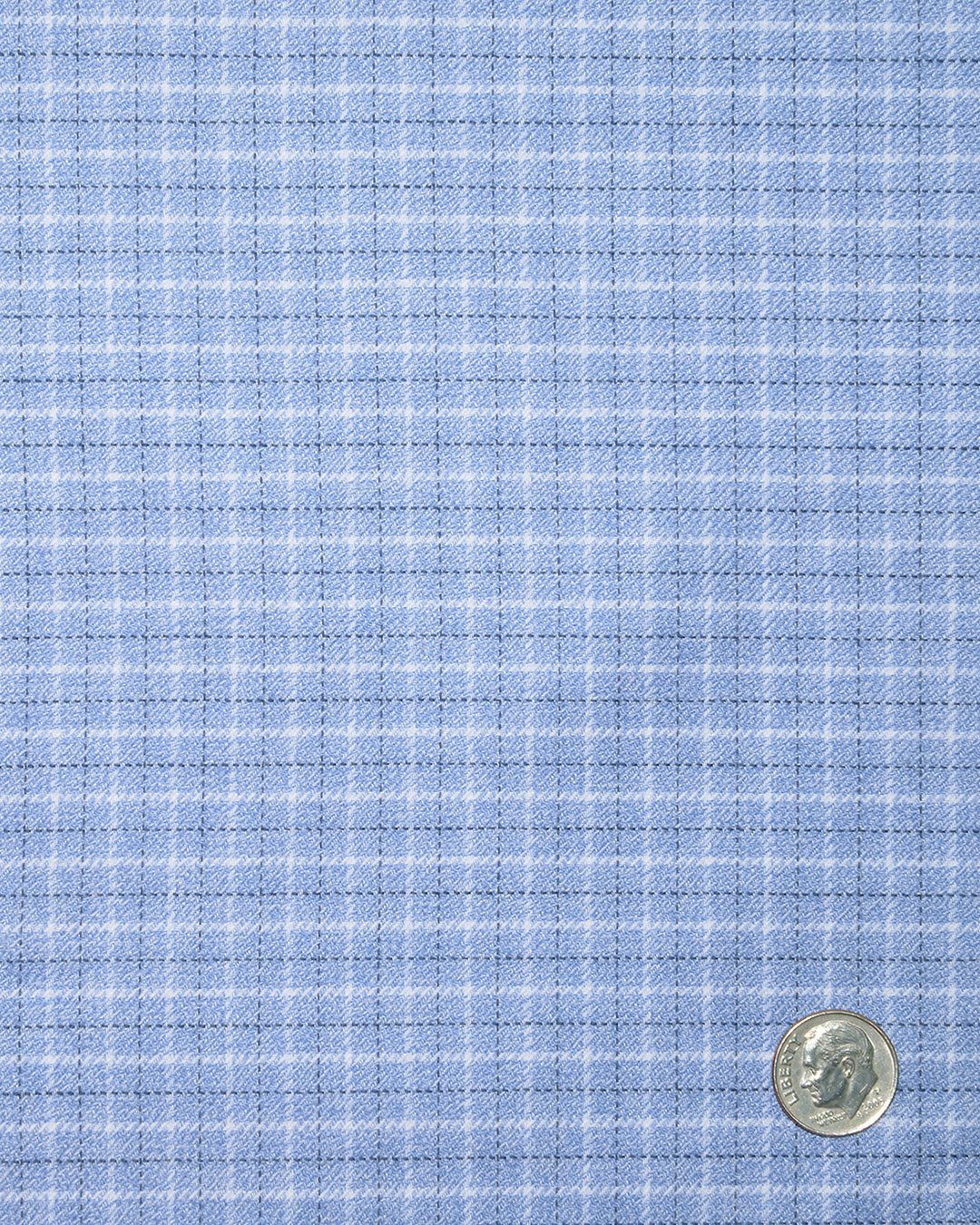 Dark Blue Light Blue & White Tattersall Checks - 4
