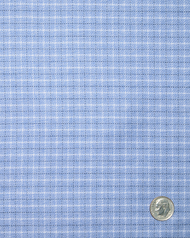 Dark Blue Light Blue & White Tattersall Checks