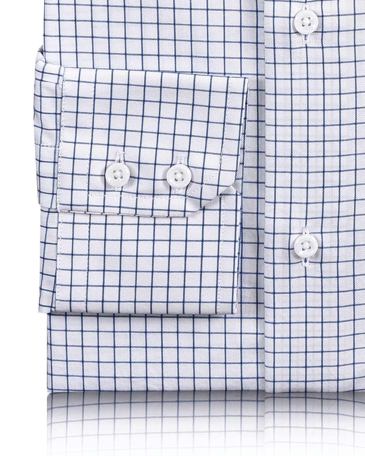 Monti Blue Graph Twill Checks Shirt - 3