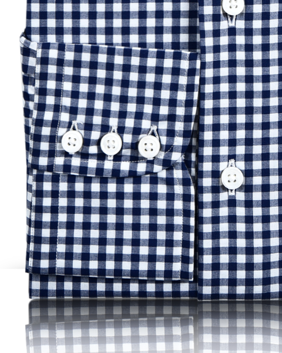 Classic Navy Gingham Shirt - 3
