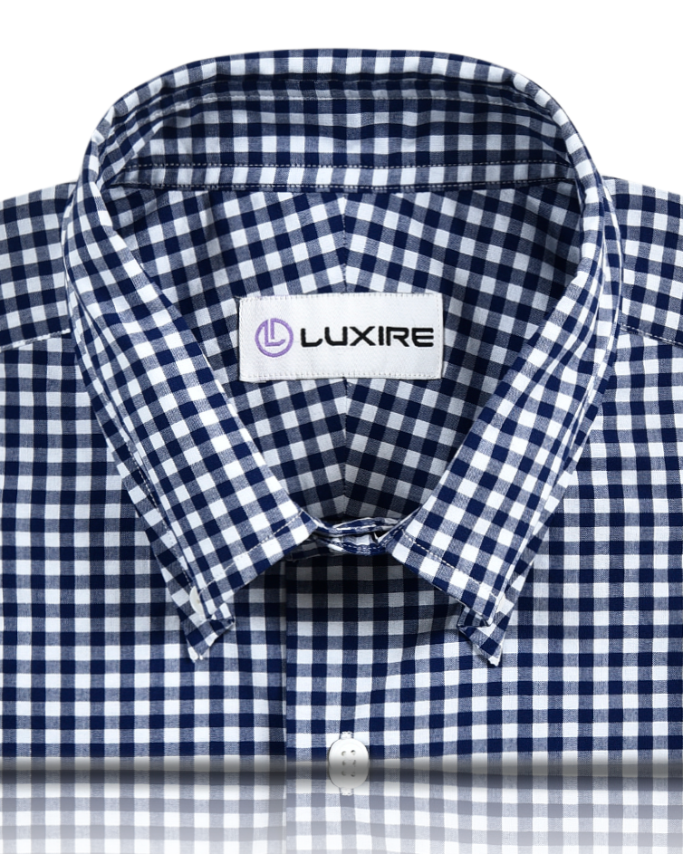 Classic Navy Gingham Shirt - 2