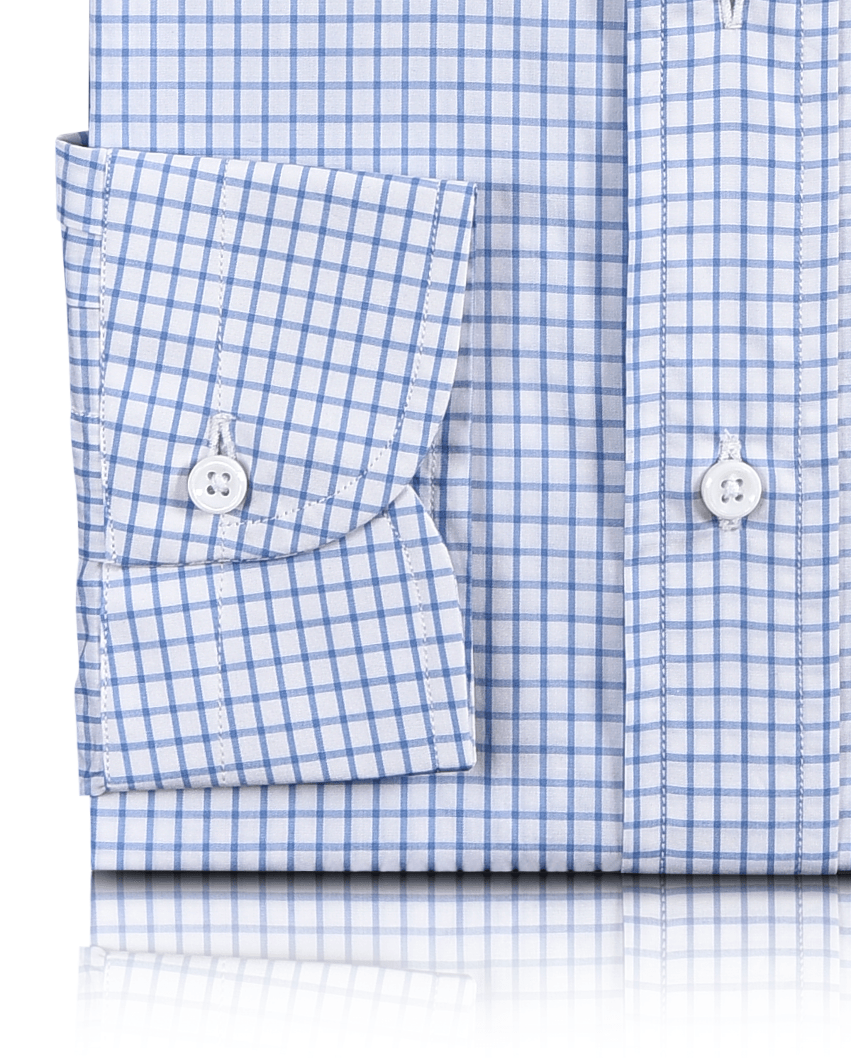 Brembana Sky blue Graph Checks Shirt - 3