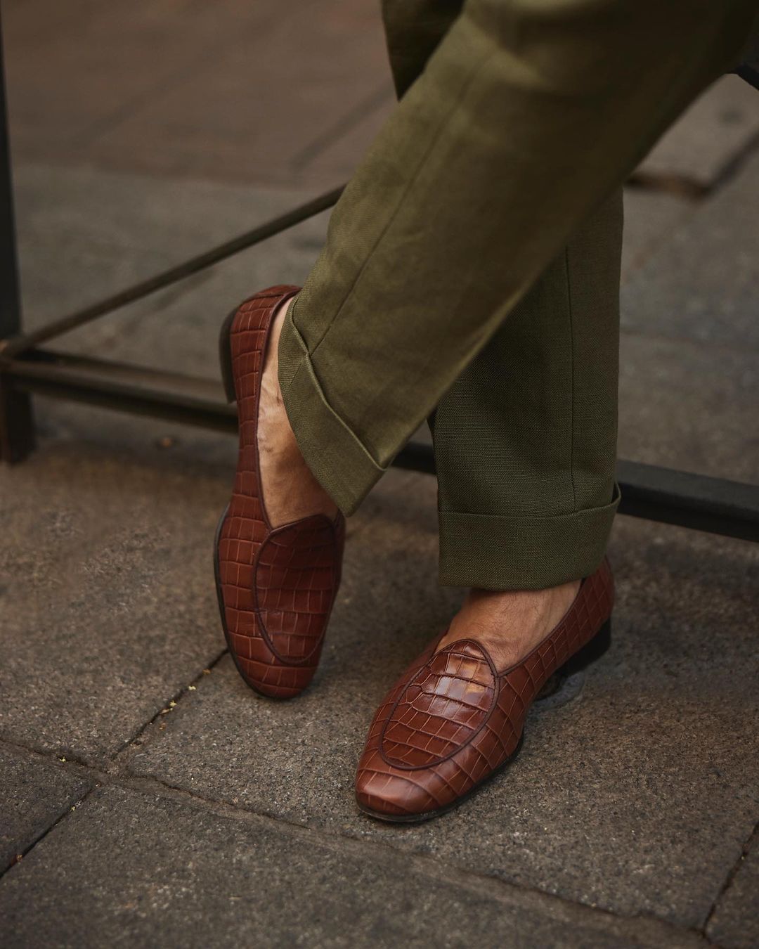 Gurkha Pant in Linen Cotton Canvas: Olive - 8