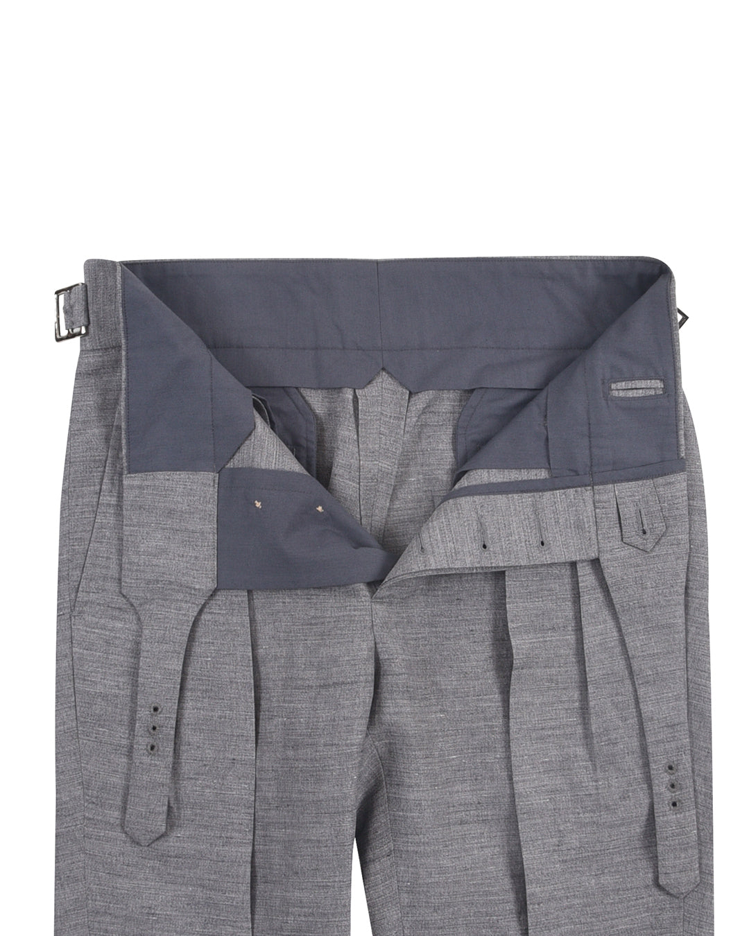 Gurkha Pant in Solbiati Light Grey Linen - 3
