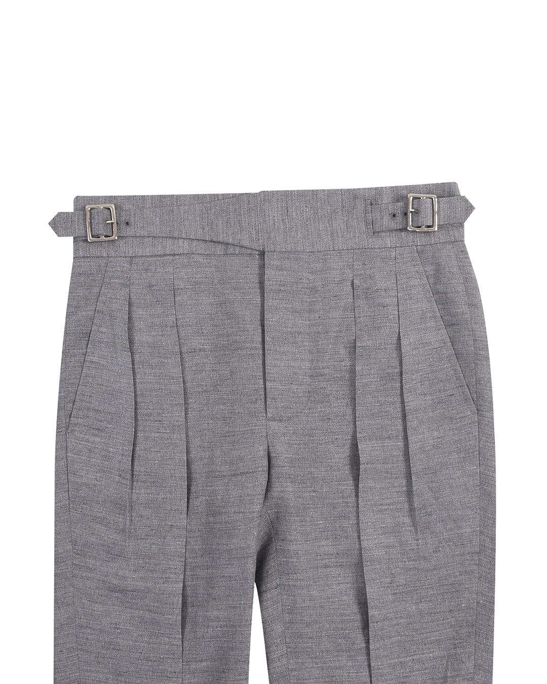 Gurkha Pant in Solbiati Light Grey Linen - 2