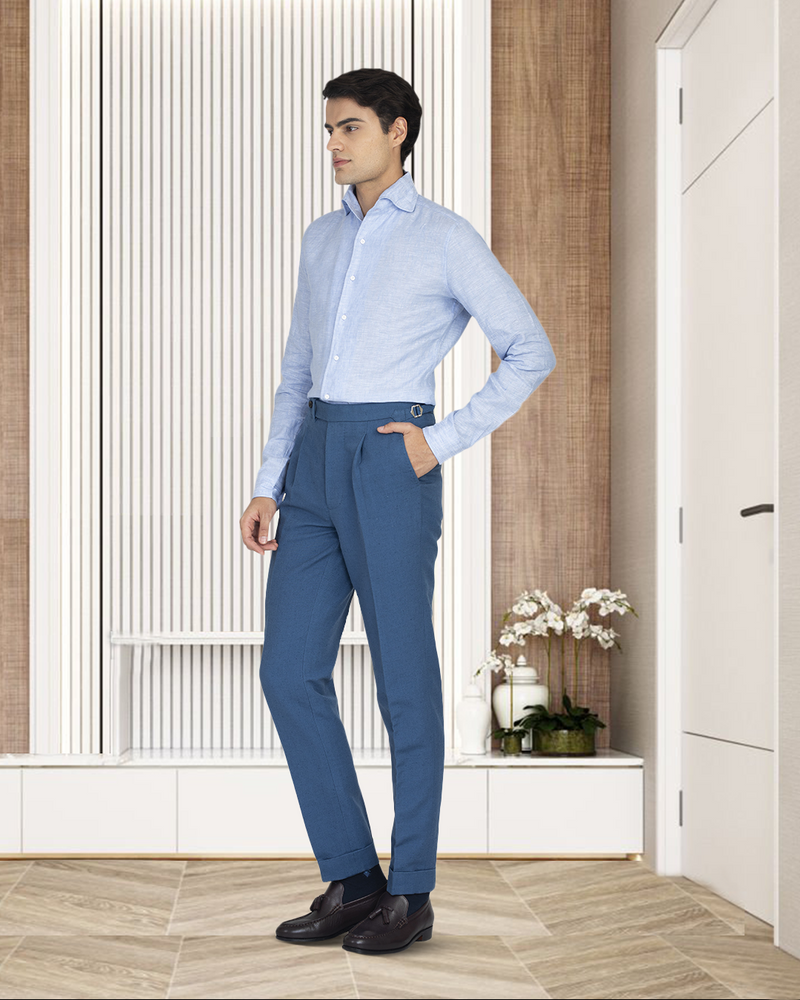 Linen Cotton Canvas: Steel Blue