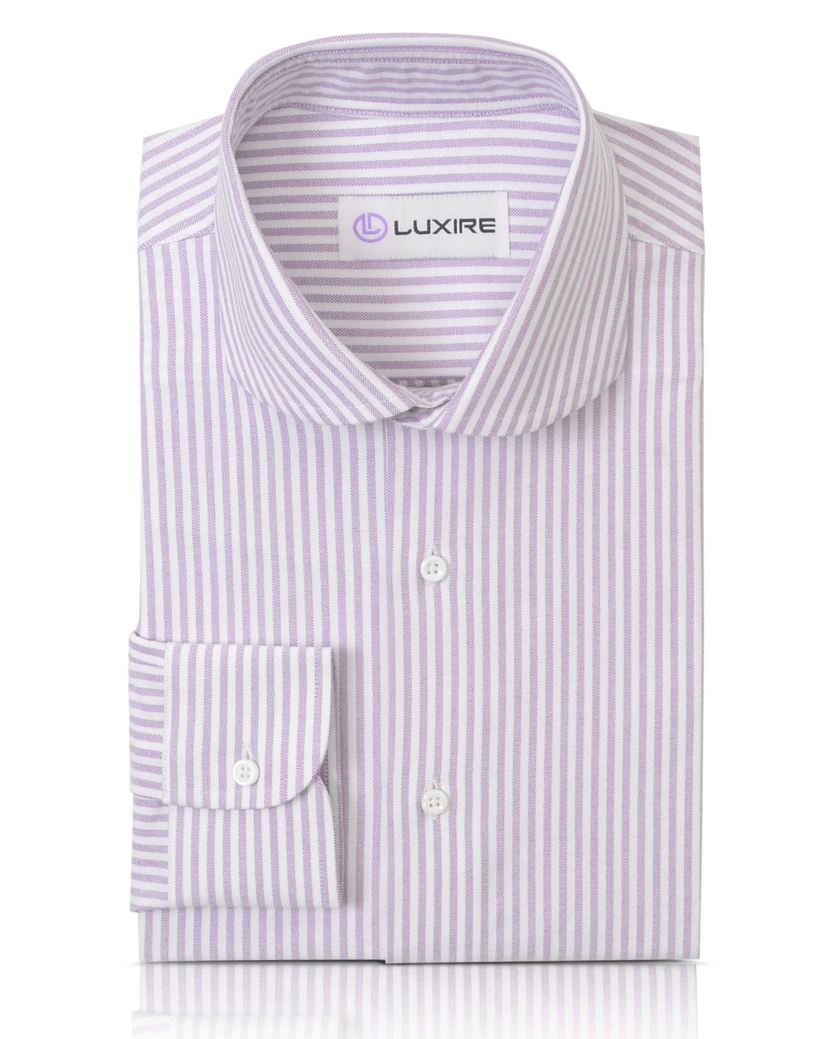 Pale Mauve Stripes Oxford - 1