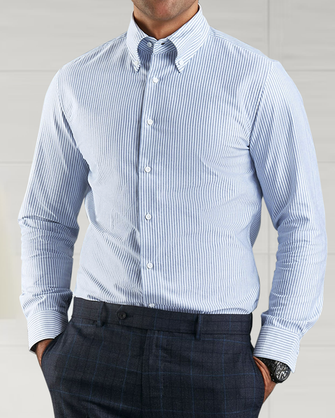 Navy University Stripes Oxford Shirt