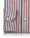 Blue White Rust Stripes Oxford Shirt