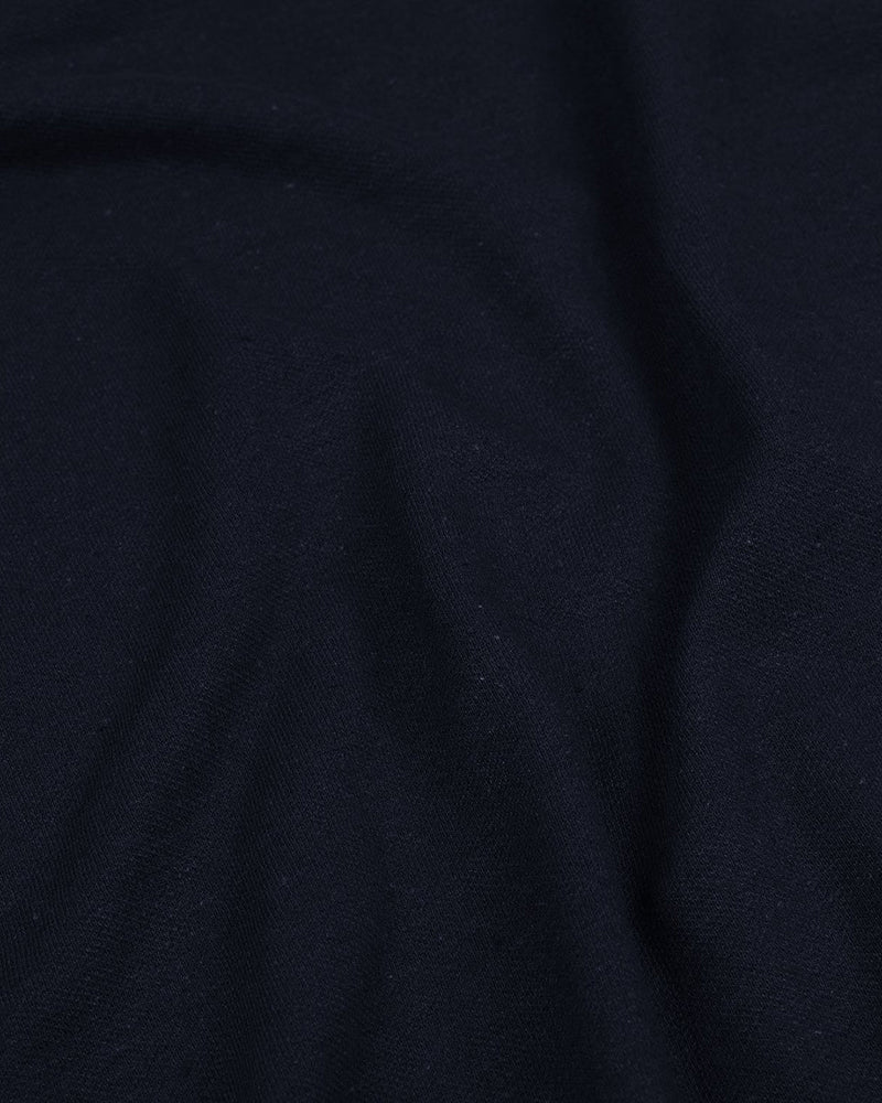Navy Linen Cotton Polo T-Shirt