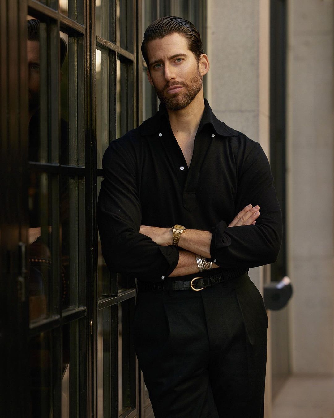 Black Pique Polo T-Shirt - 2