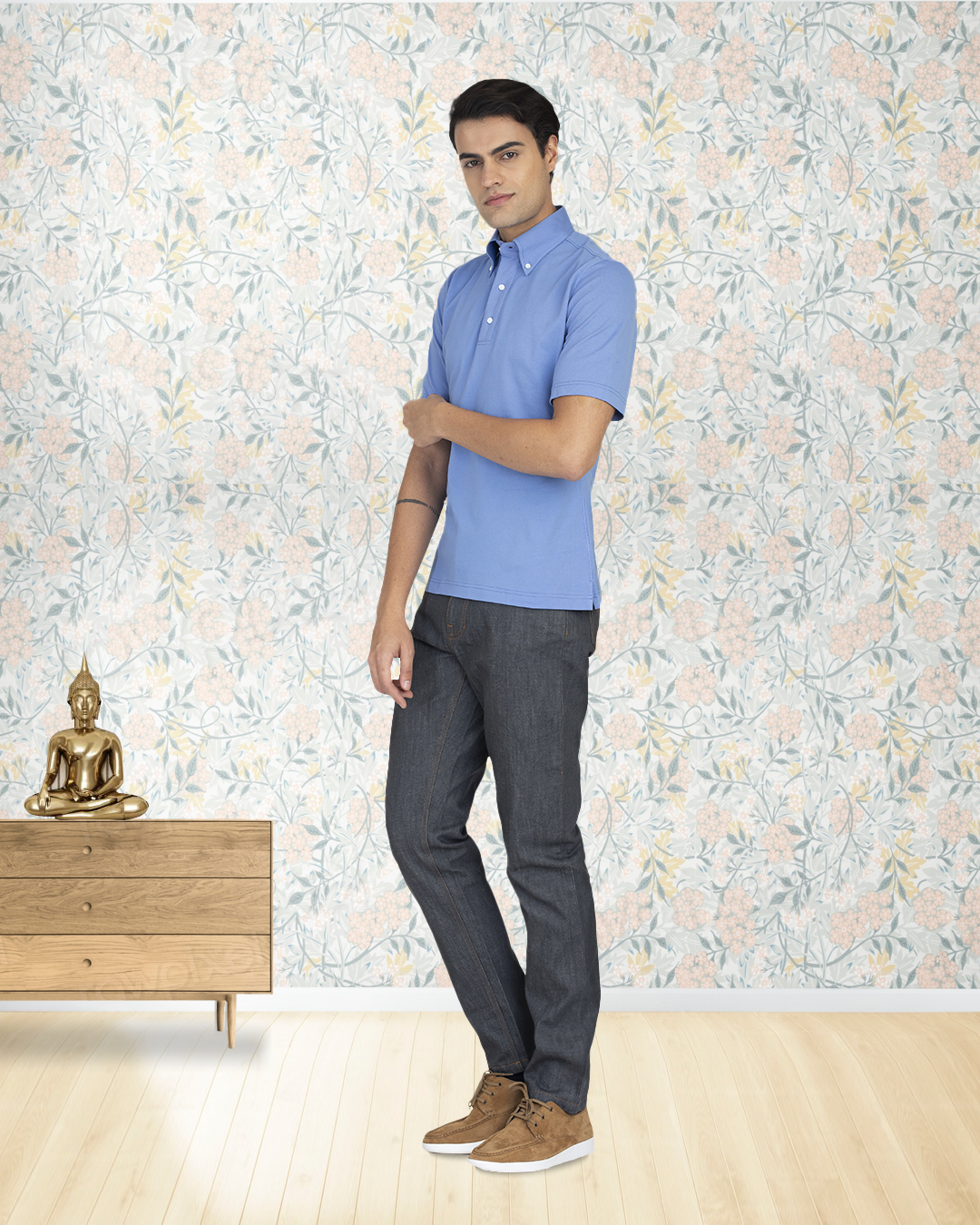 Blue Soft Polo T-Shirt - 6