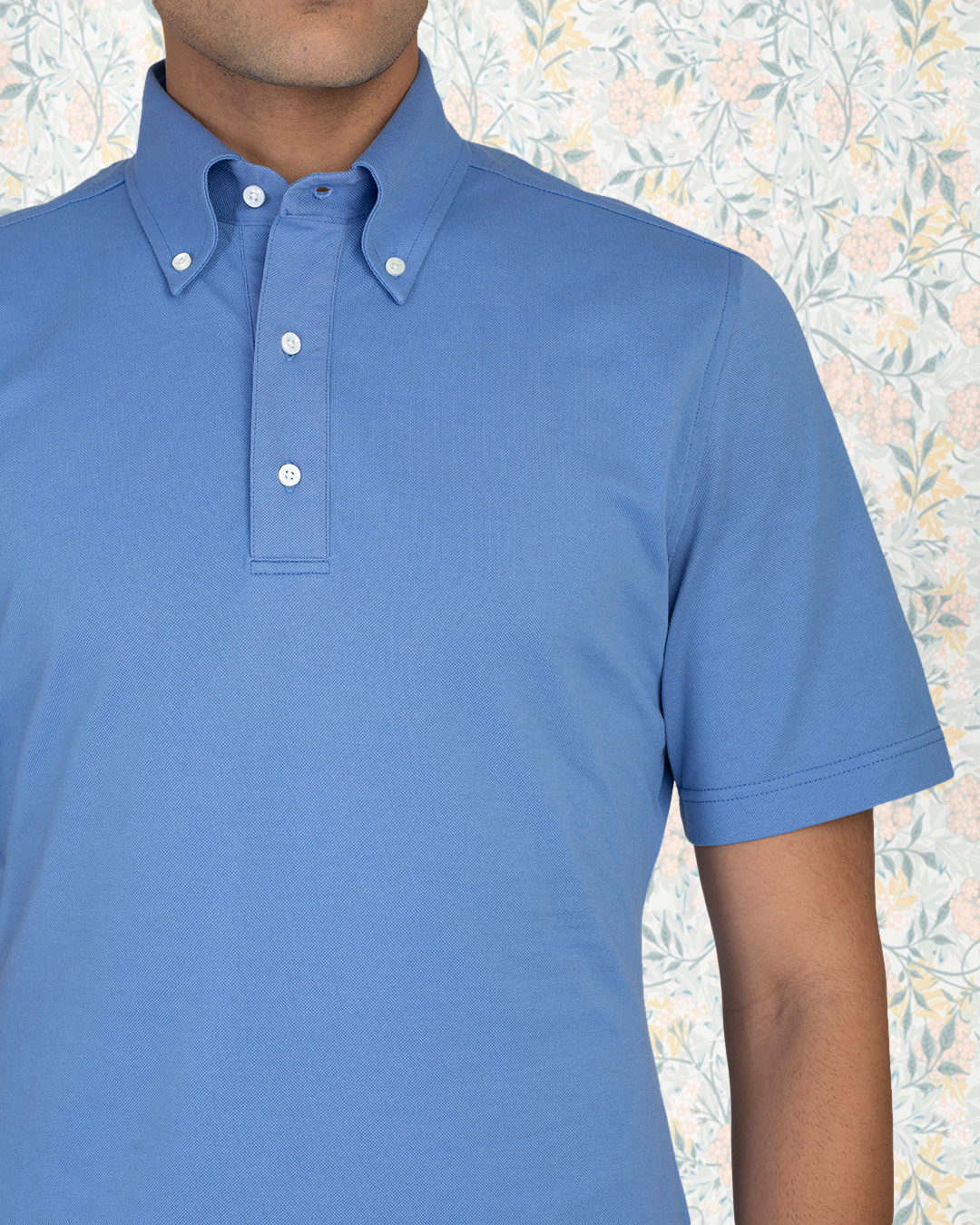 Blue Soft Polo T-Shirt - 7