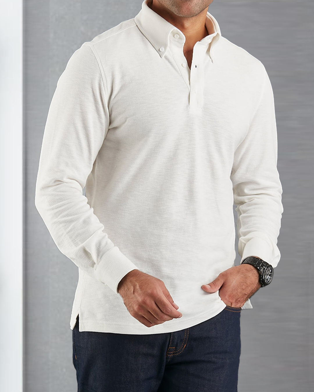Ivory White Polo T-Shirt - 1