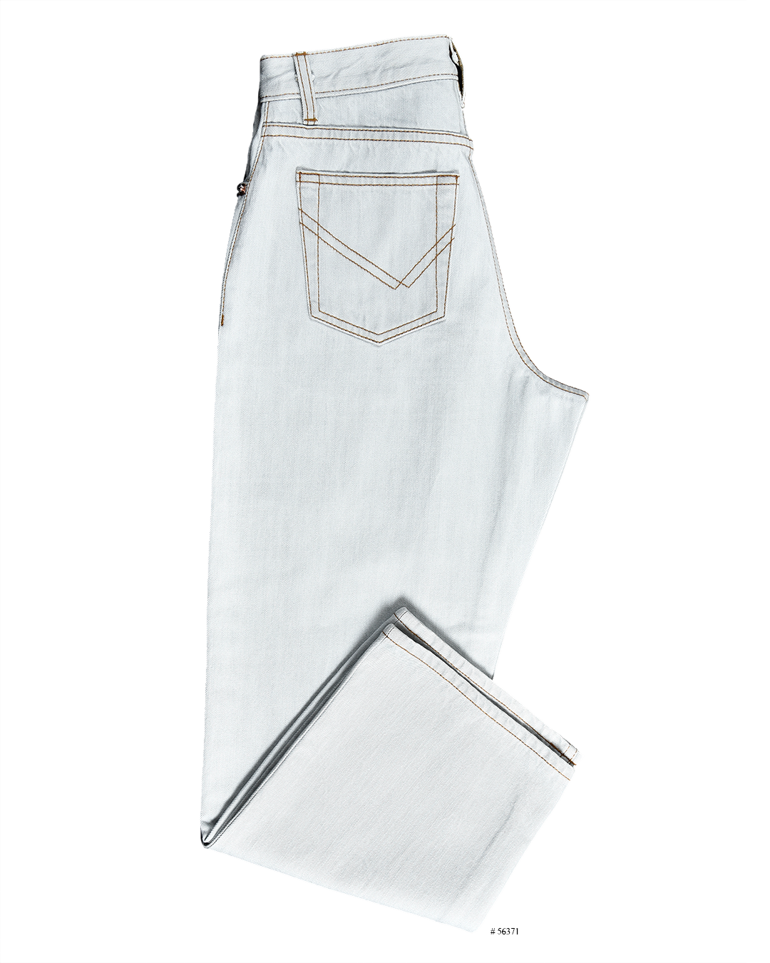 Fade Washed Blue Selvage With Turquoise Tint - 15 Oz Jeans - 1