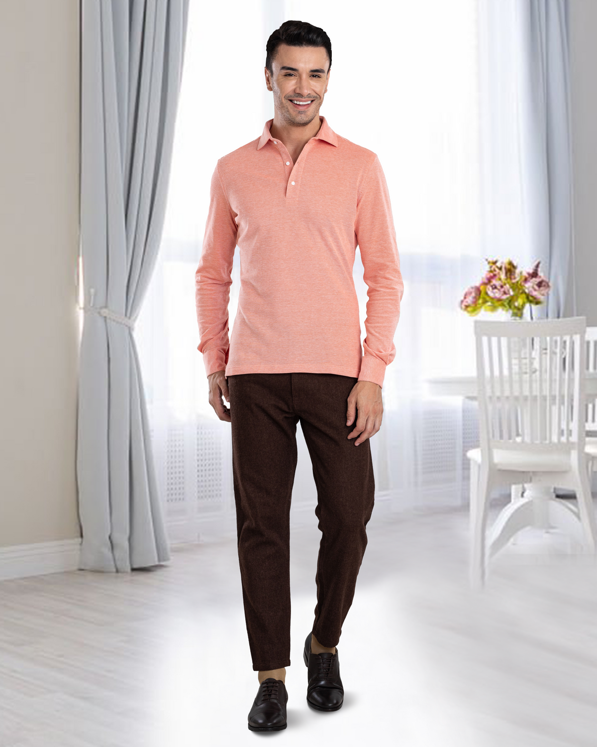 Brown Wool Jeans - 5