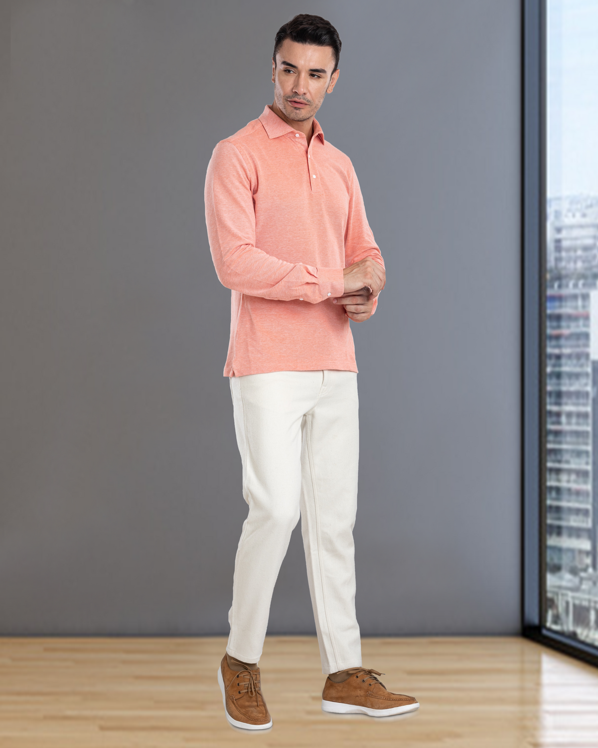 Cream Wool Jeans - 5