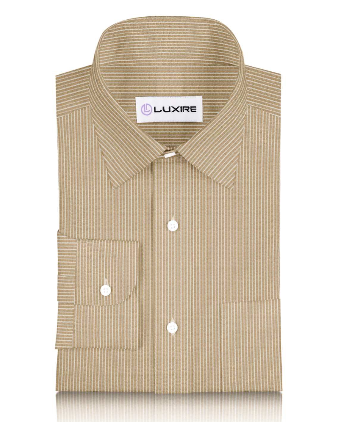 Cotton Linen: White Stripes On Ecru Shirt - 1