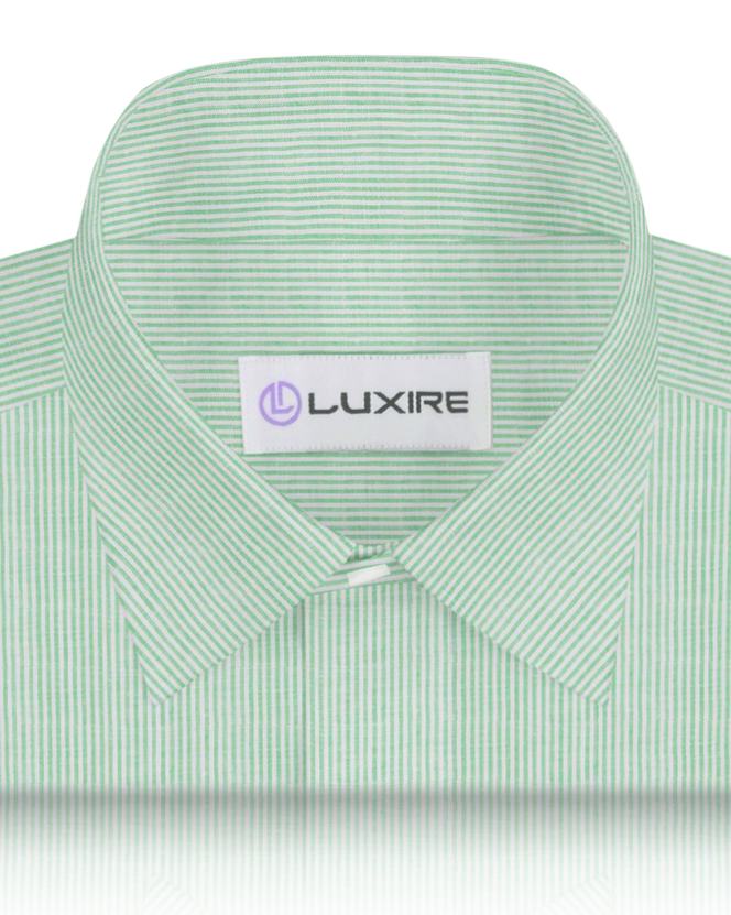 Green Dress Stripes Linen Shirt - 2