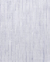 Linen: Ink Blue White Hairline Stripes