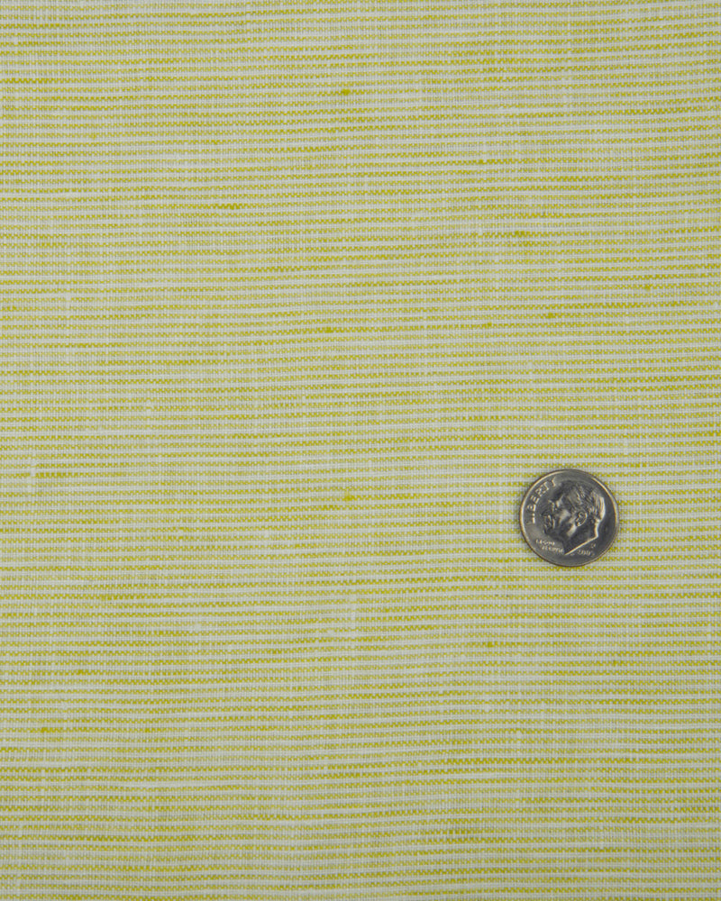 Linen: Lemon Green Pin Stripes