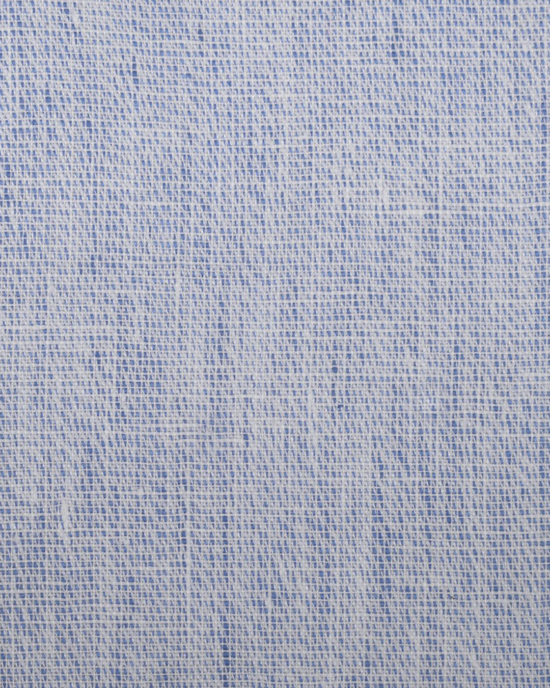Linen: Lustrous Blue White Chambray Shirt - 5