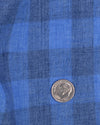 Linen: Shark Blue Casual Gingham