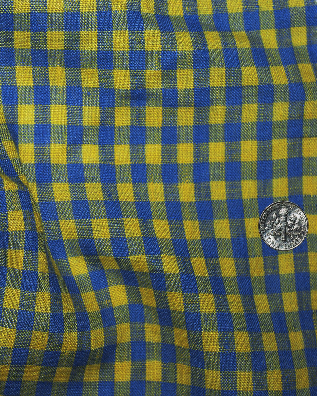 Linen: Yellow Blue Gingham - 4