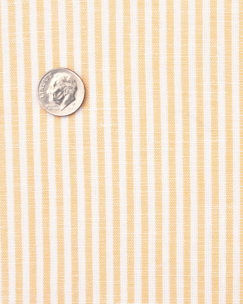 Linen: Yellow Candy Stripes