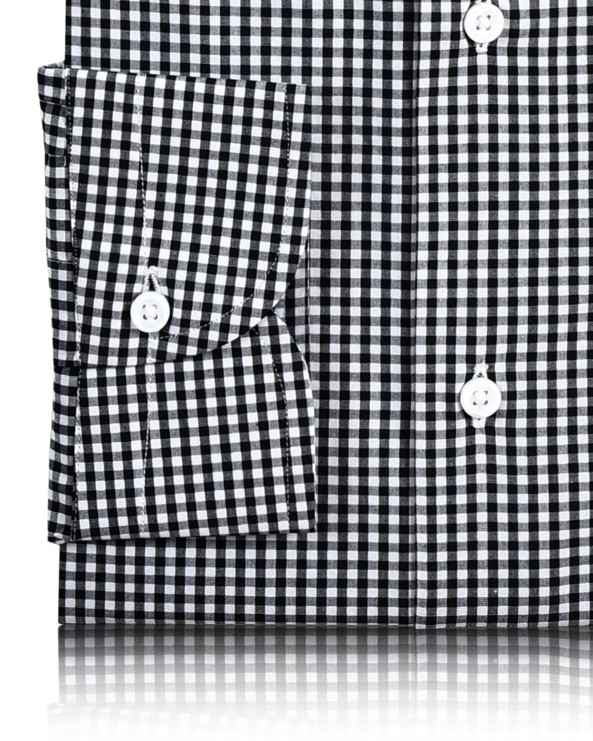 Black & White Micro Gingham Shirt - 3