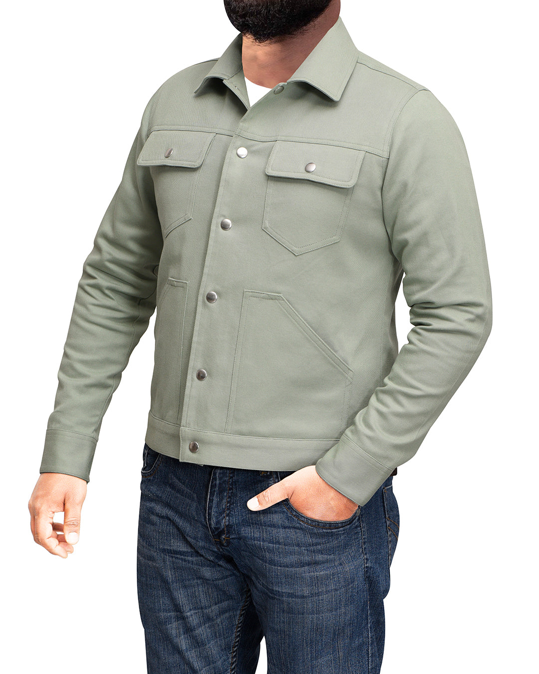 Laurel Green Twill Jacket - 3