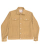 Front of the recycled wool shirt jacket for men by Luxire in camel