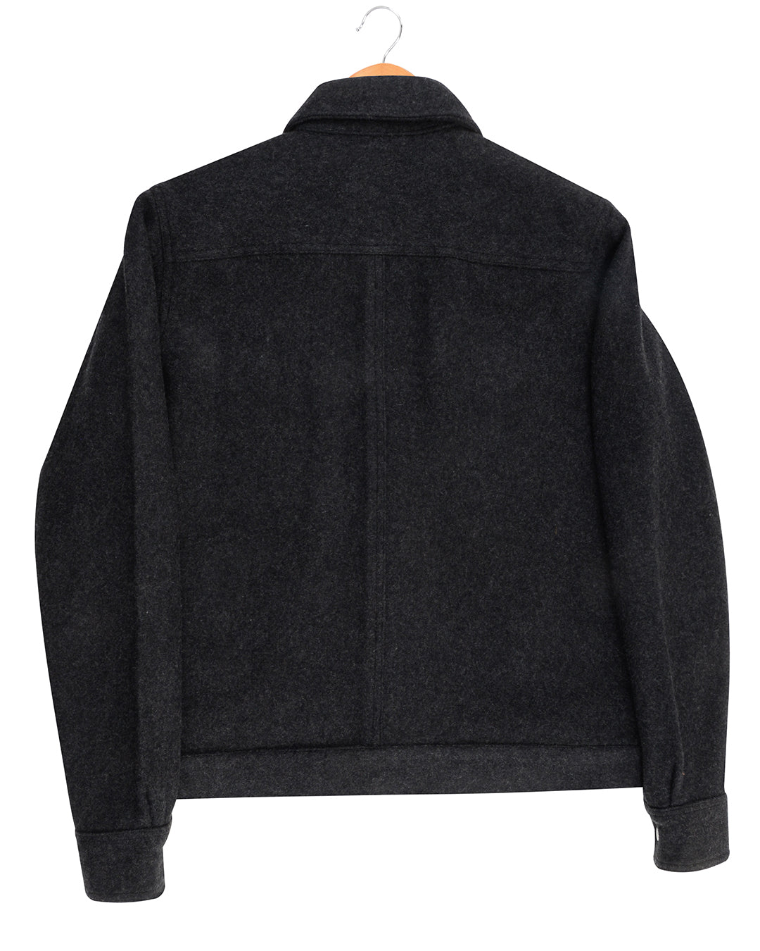 Luxire Charcoal Grey Wool Shirt Jacket - 3