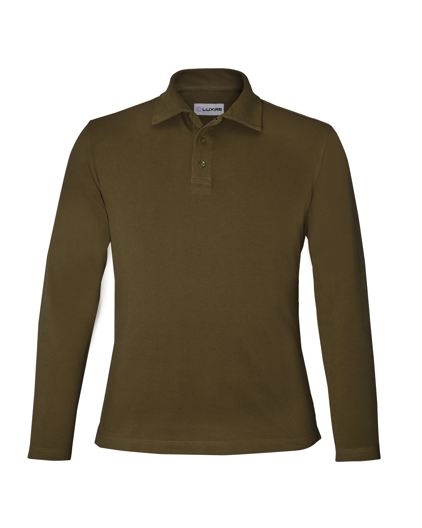 EZS Aria Olive Long Sleeve Polo