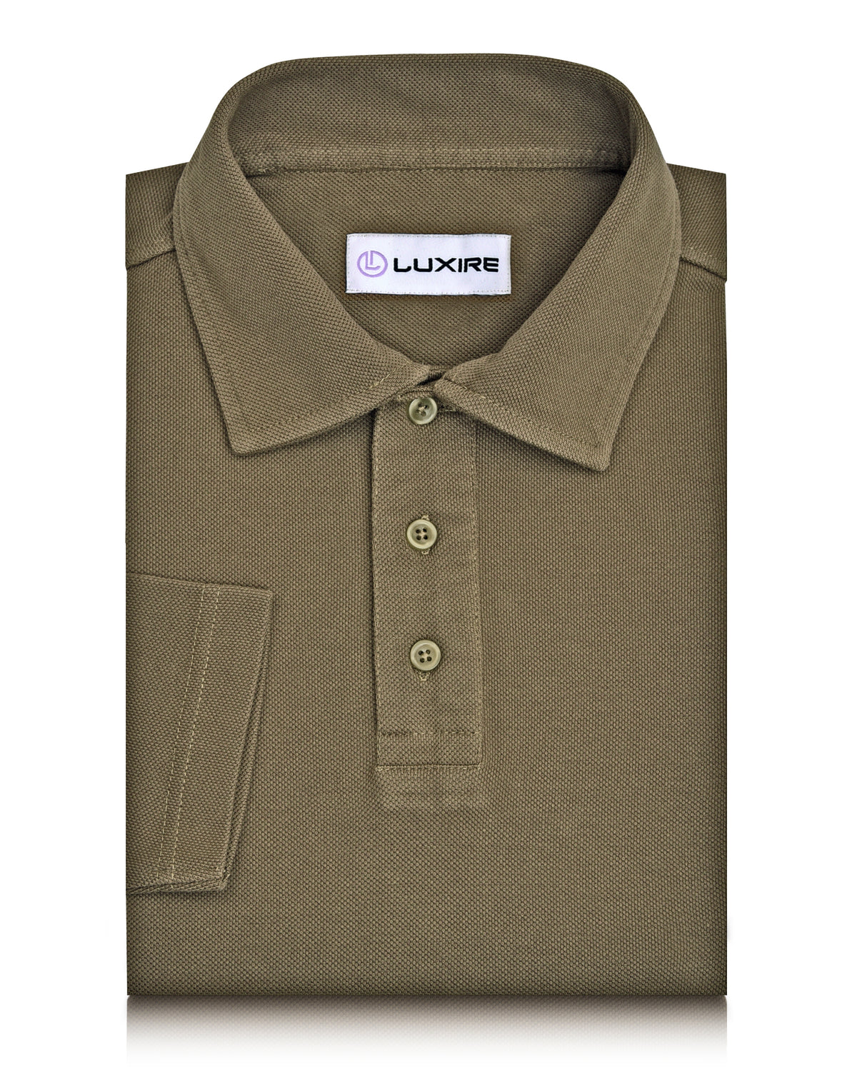 EZS Aria Olive Long Sleeve Polo - 3