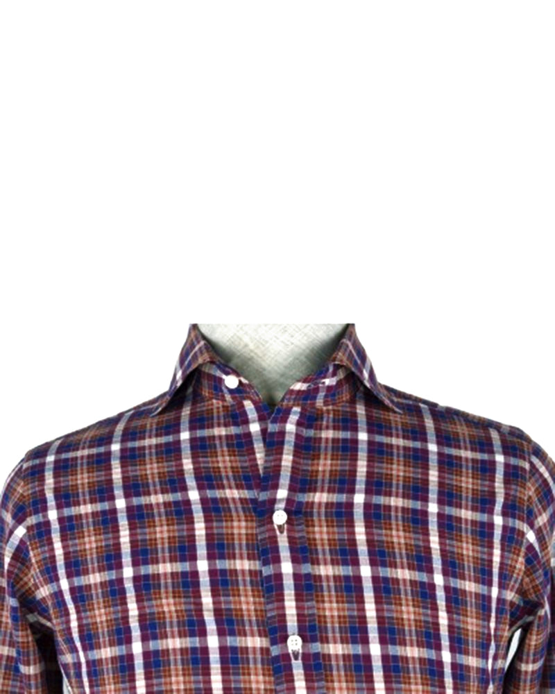 Summer Light  Maroon Blue Madras