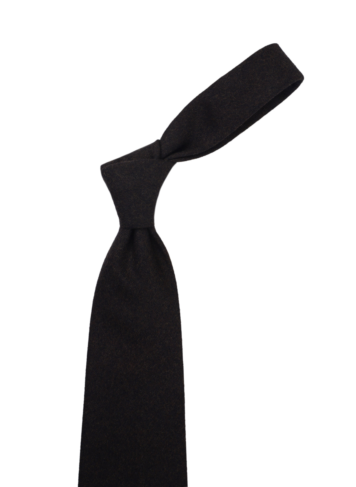 Dark Chocolate Brown Flannel Tie - 3