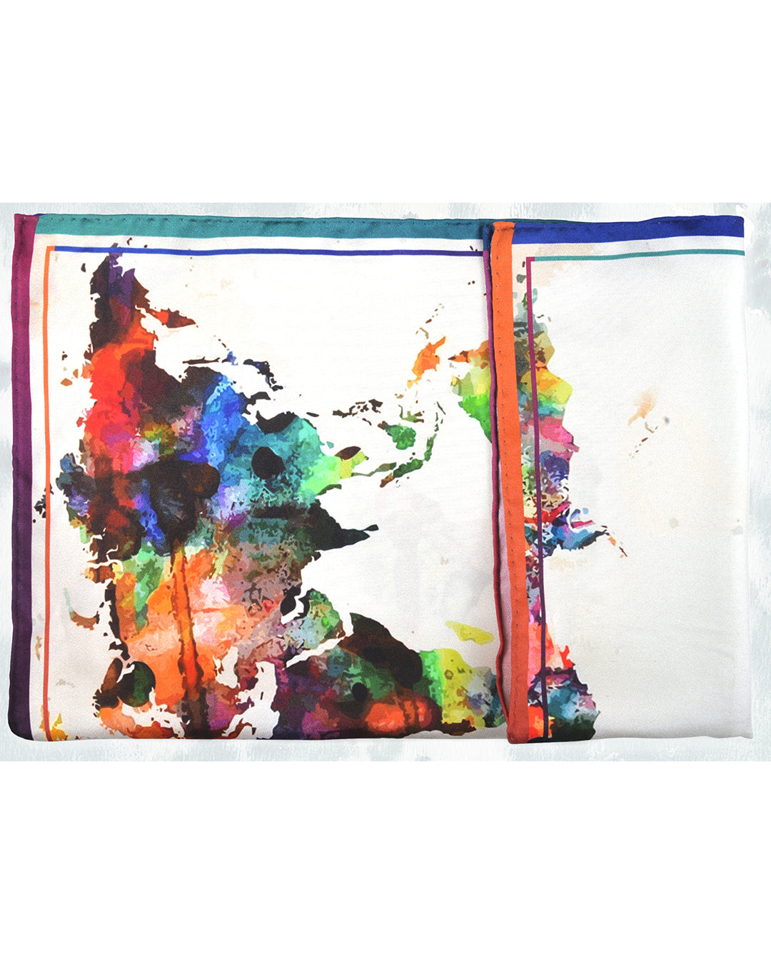 Pocket Square-Colored World - 2