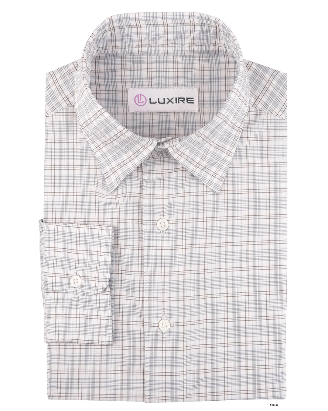 Zegna: Light Grey Pow Checks - 1