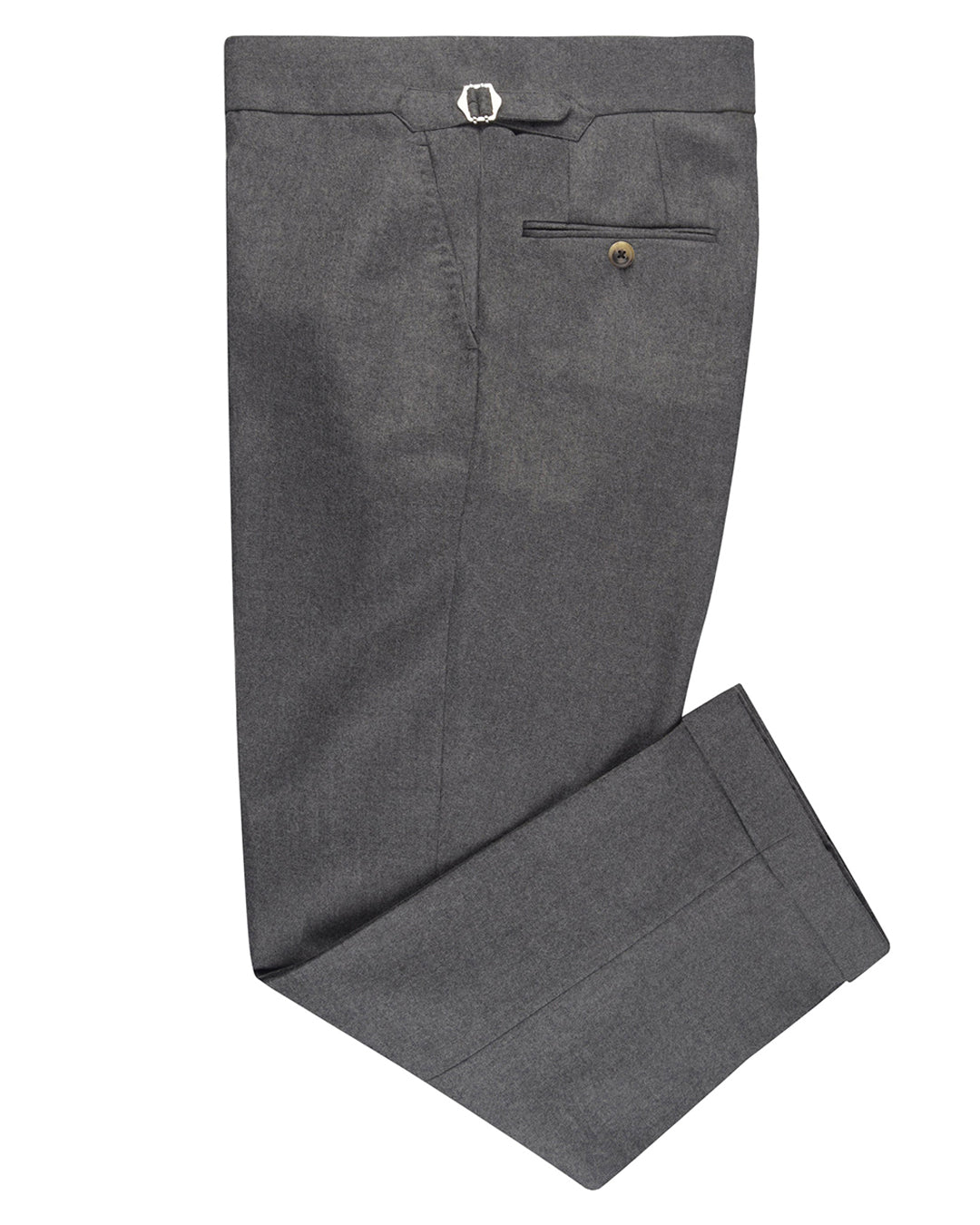 Minnis Mid Grey Wool Flannel Pant - 1