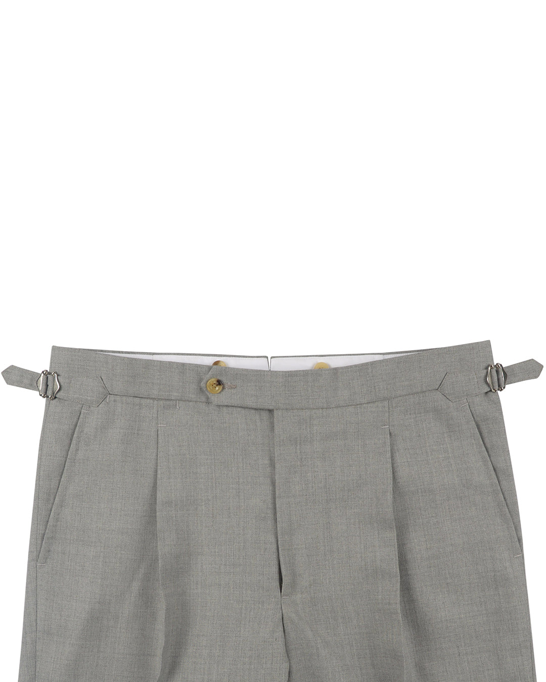 Holland & Sherry Crispaire Light Grey Solid