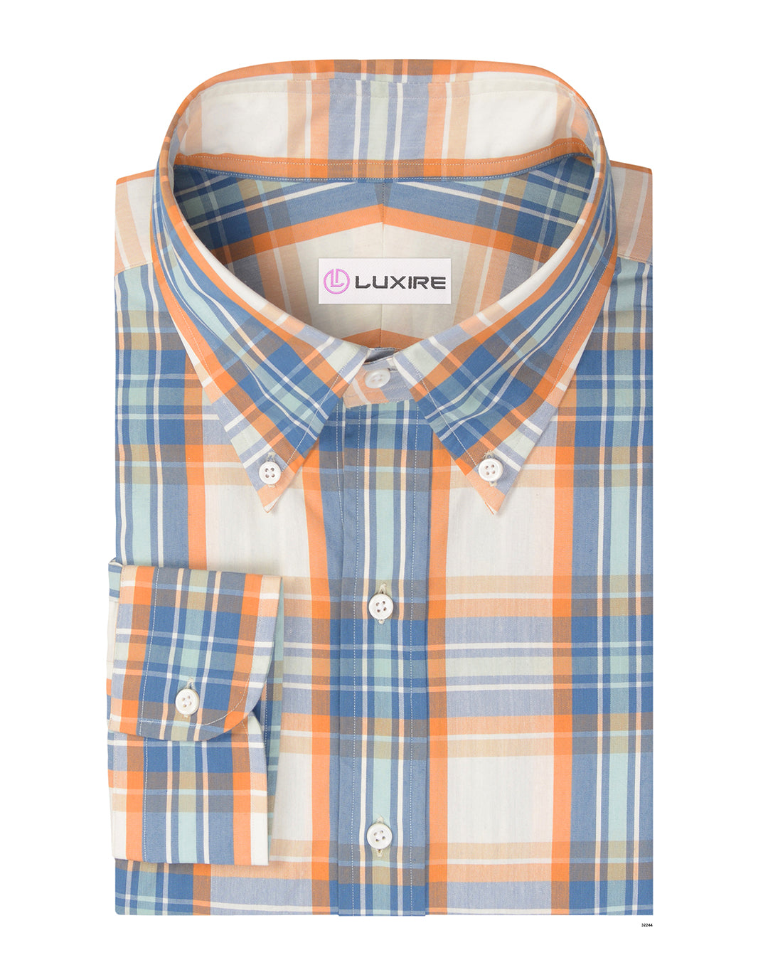 Orange Blue Madras - 1