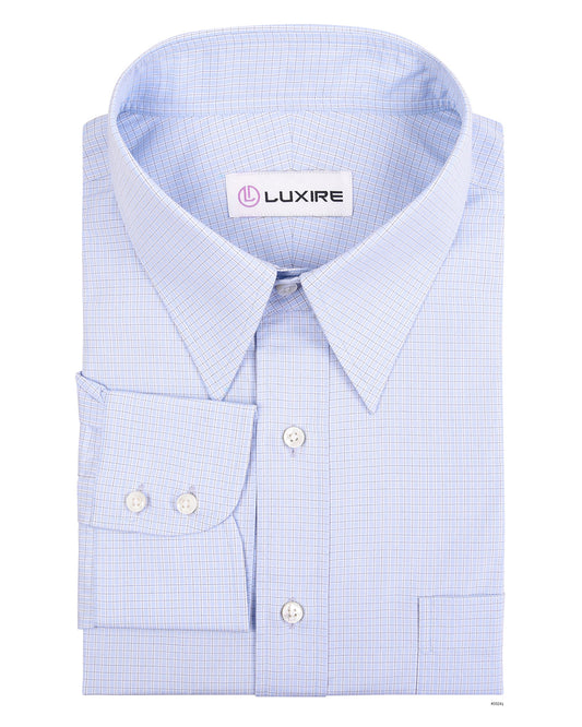 Black Graph Checks On Pale Blue