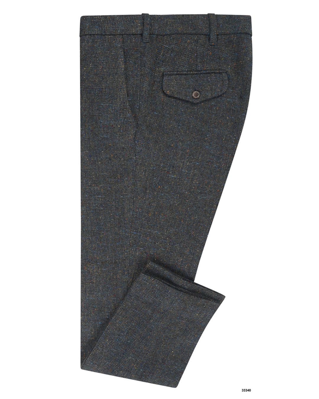 Molloy Plain Donegal Tweed Pants - Pine Green - 1